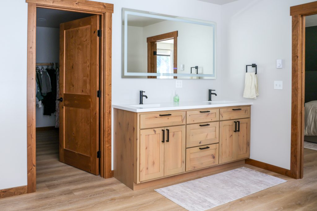 double bathroom vanity, custom, minimalistic.