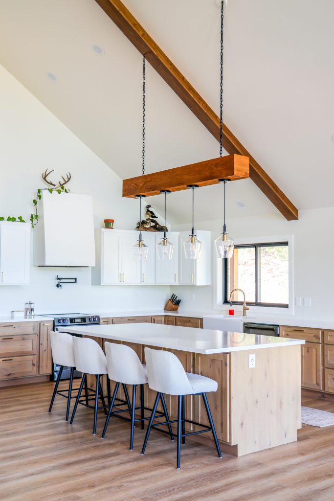 custom built kitchen with island