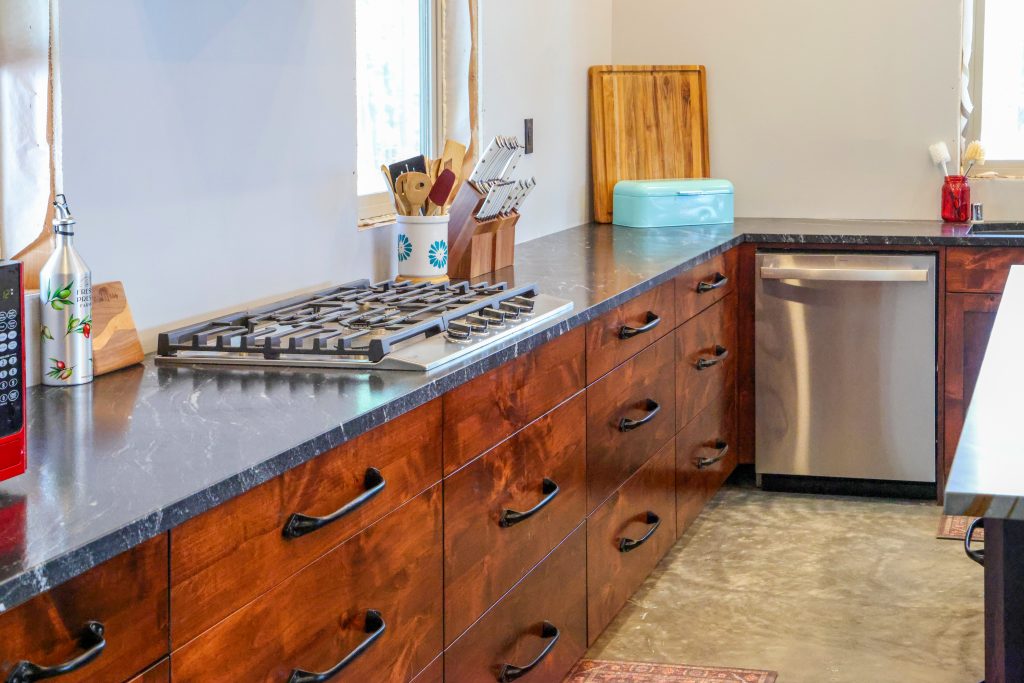 cabinets with drawers built by Hostetler Custom Cabinetry